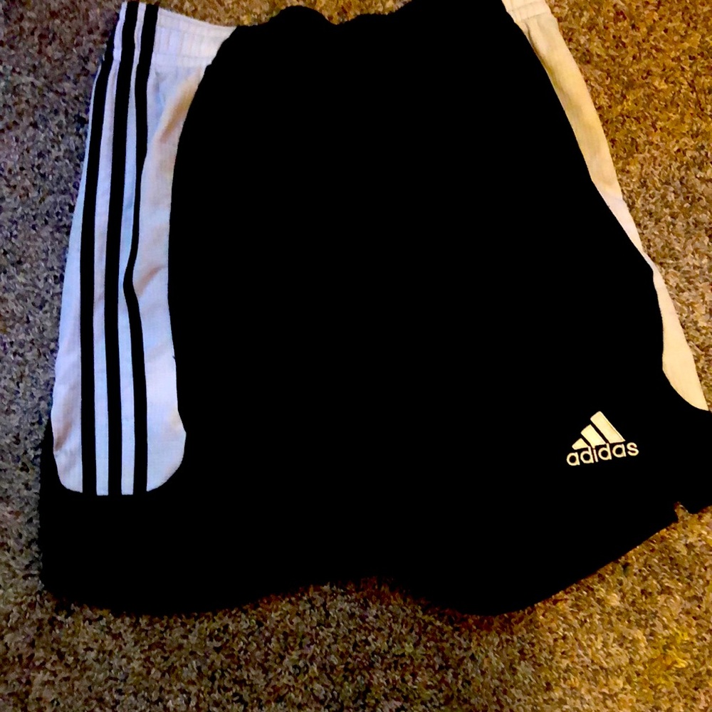 black athletic adidas shorts